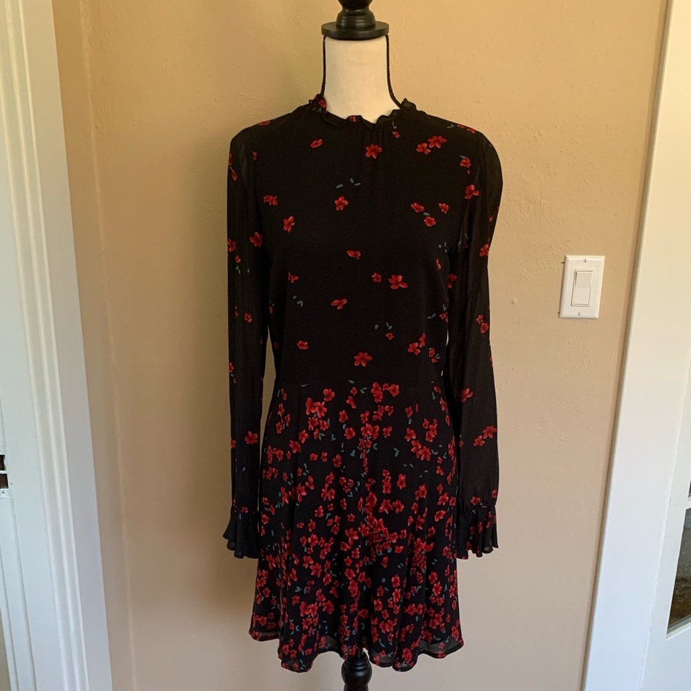 Black and Red floral dress Reformation (Sample)